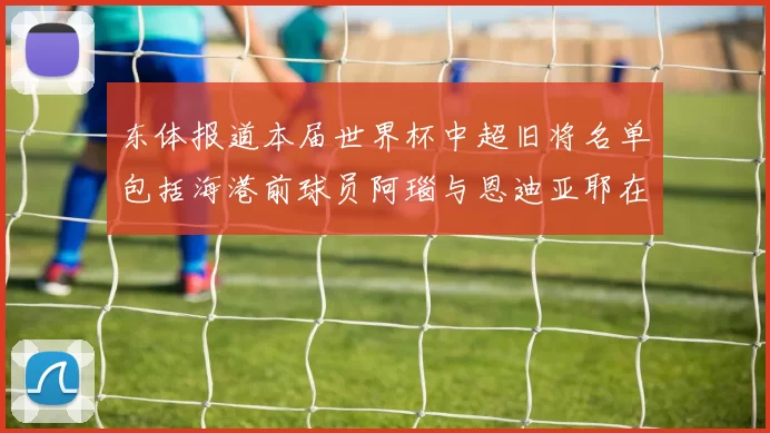 东体报道本届世界杯中超旧将名单包括海港前球员阿瑙与恩迪亚耶在内的10位球员